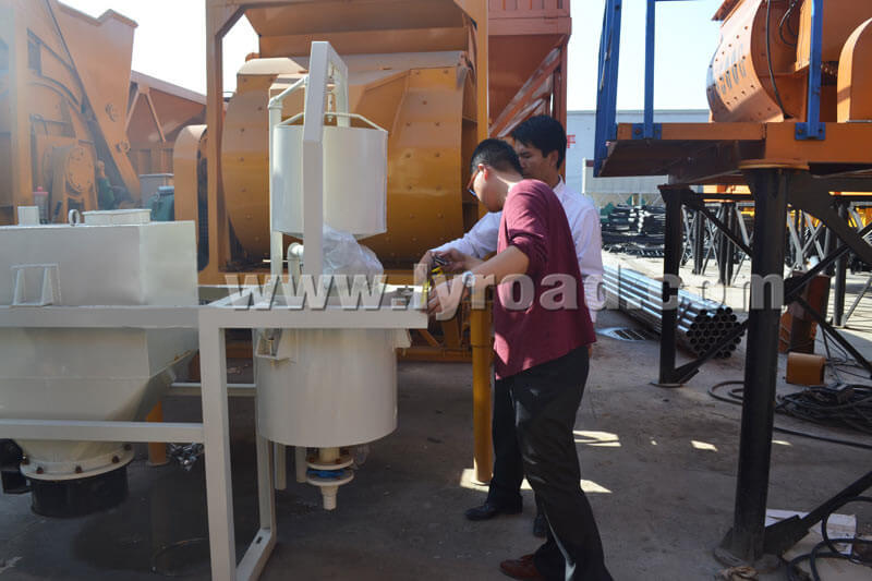 HZS25 Concrete Mixing Plant Through The Third Part Testing